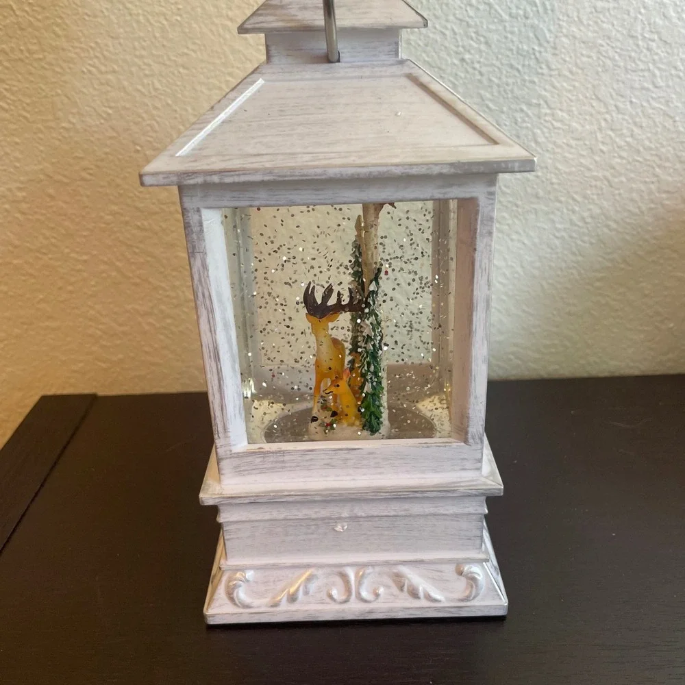 Confetti Lites Deer Owl Tree Lighted Shimmer Swirling Glitter Winter Christmas